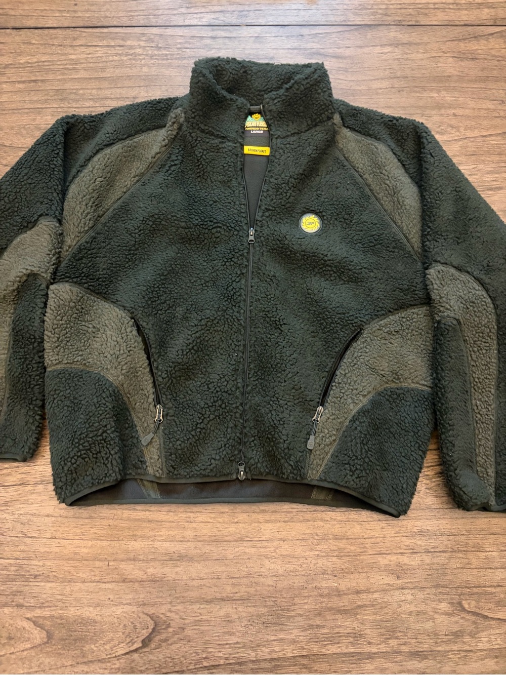 Broken Planet Sherpa Fleece Jacket - Dark Green